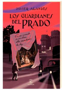 Cover Design Lettering Bücher Roman illustriertes Buchcover mit Handlettering Los guardianes del Prado Javier Alandes