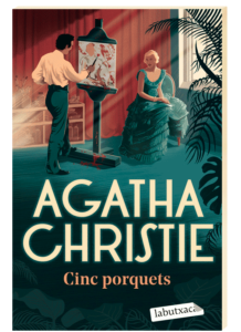 Cover Design Illustrierte Buchcover Cinc porquets Agatha Christie